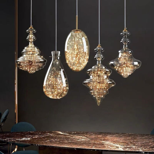 Lámpara Colgante de Cristal Minimalista Moderna