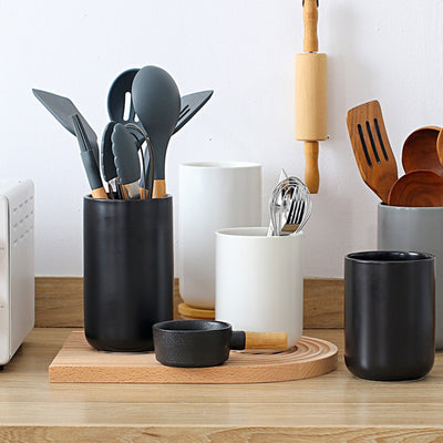 Contenedor de Cerámica para Espátulas y Cucharones de Cocina - Image 16