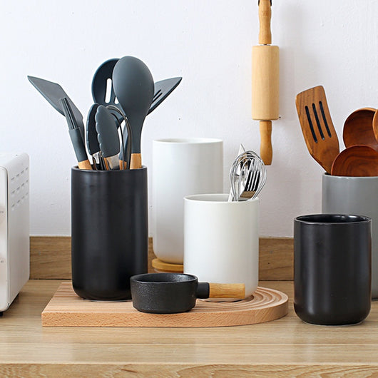 Contenedor de Cerámica para Espátulas y Cucharones de Cocina - Image 16