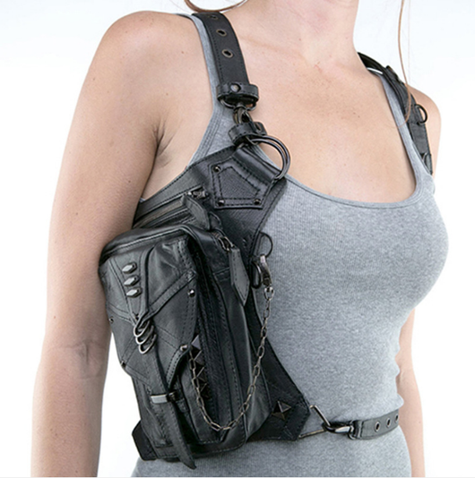 Bolsa de Cintura en Cuero PU Unisex