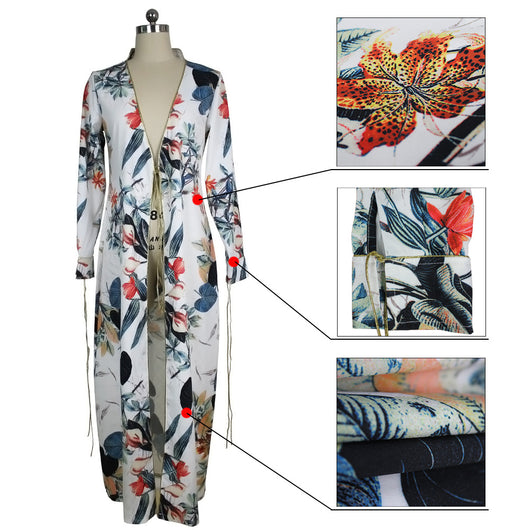 Cardigan Largo Elegante con Detalles Dorados - Blusa Versátil para Mujer - Image 4
