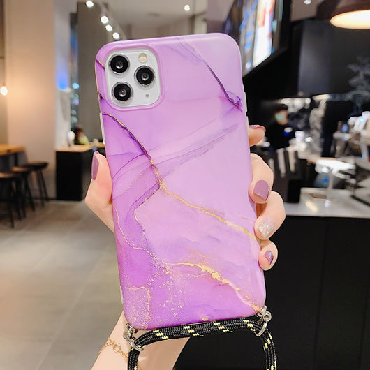 Funda para iPhone con Patrón Mármol y Cordón Ajustable - Image 15