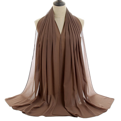 Hijab Chiffón Perlado Monocromático 70x180cm - Image 61