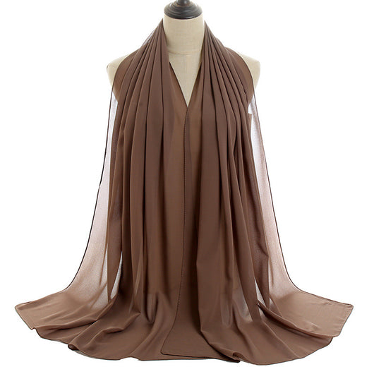 Hijab Chiffón Perlado Monocromático 70x180cm - Image 61