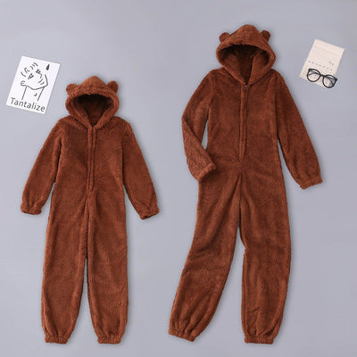 Pijama Enterizo Familiar de Lana Gruesa con Capucha - Image 17