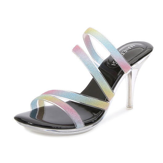 Sandalias de Tacón Cristal para Compras Diarias - Estilo Catwalk - Image 9
