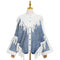 Chaqueta Denim Suelta con Detalles de Pespunte y Borlas