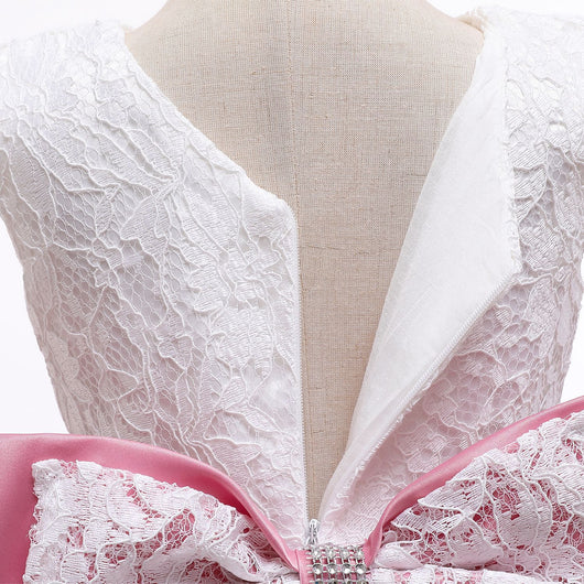 Vestido de Princesa para Primer Año con Moño y Encaje - Image 20