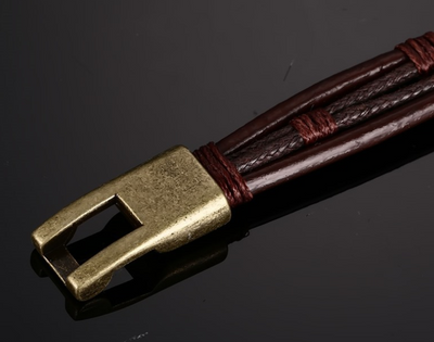 Pulsera de Cuero Trenzado Estilo Vintage para Hombre - Image 10