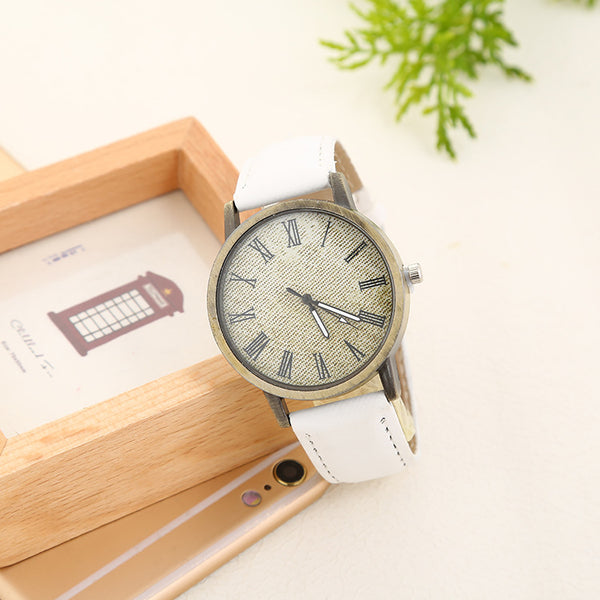 Reloj de Cuarzo para Mujer con Correa Denim Casual