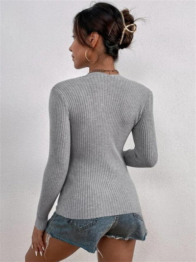 Blusa Ajustada de Punto Manga Larga para Mujer - Image 27