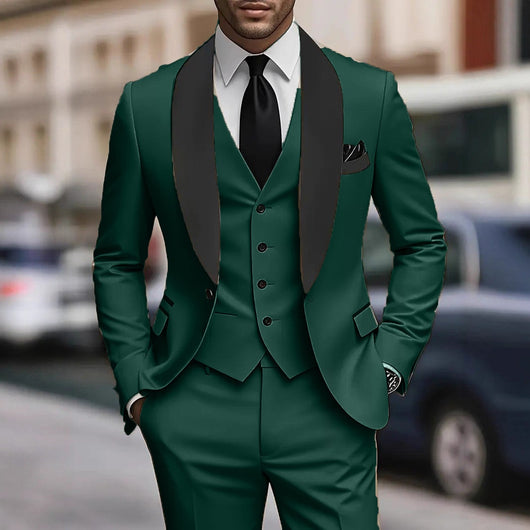 Traje Ejecutivo Tres Piezas Coreano Slim Fit para Hombre - Image 9