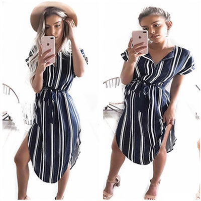 Vestido Midi Escote V con Estampado Elegante - Image 4
