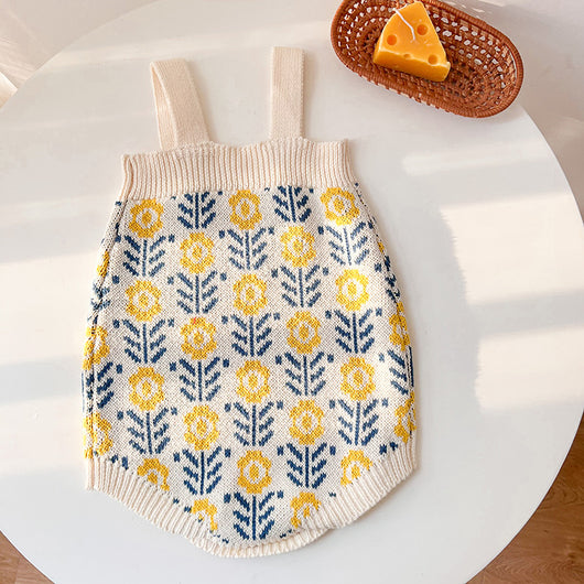 Cardigan Tejido Floral para Bebé - Romper Suéter Infantil - Image 11