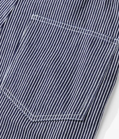 Pantalón de Trabajo Tipo Peto Canvas a Rayas para Leñador y Ferrocarril - Image 8