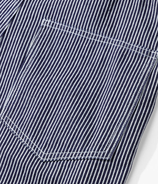 Pantalón de Trabajo Tipo Peto Canvas a Rayas para Leñador y Ferrocarril - Image 8