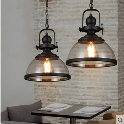 Lámpara Colgante Industrial Retro de Acero y Vidrio para Restaurantes y Hoteles - Image 3