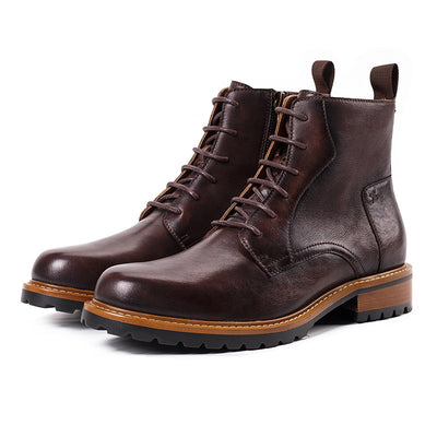 Botas Martin de Cuero Altas Estilo Británico para Otoño e Invierno - Image 4