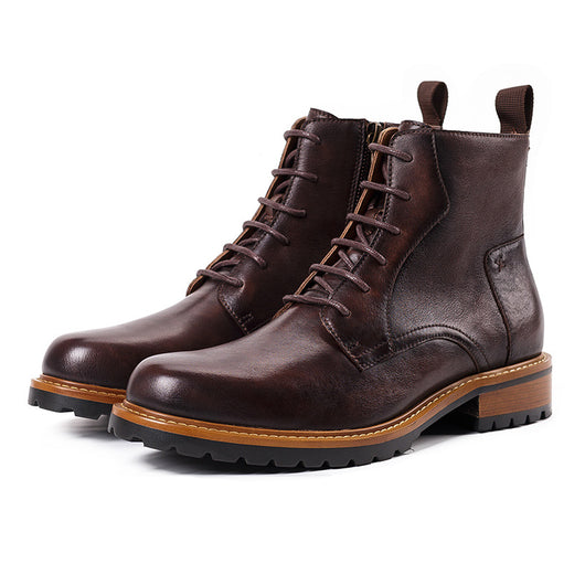 Botas Martin de Cuero Altas Estilo Británico para Otoño e Invierno - Image 4