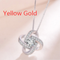 925 Sterling Plateado Necklace For Women Forever Heart AAA Zircon Mosaic Necklaces & Pendants Gift Yellowgold55cm