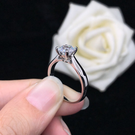 Anillo de Moissanita Simulada para Mujer - Image 4