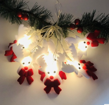 Guirnalda LED de Muñecos de Nieve Navideños para Árbol de Navidad - Image 8