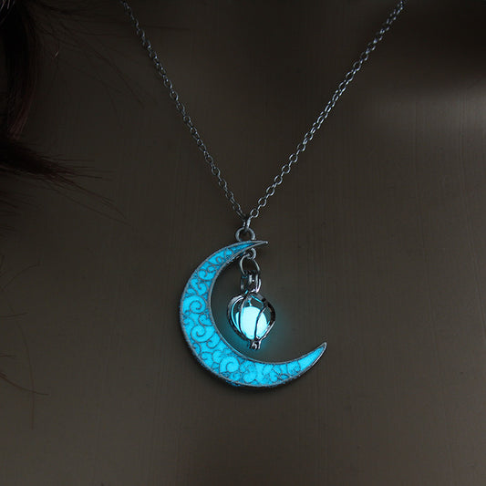 Collar Colgante Luminoso Plateado - Cadena de Plata