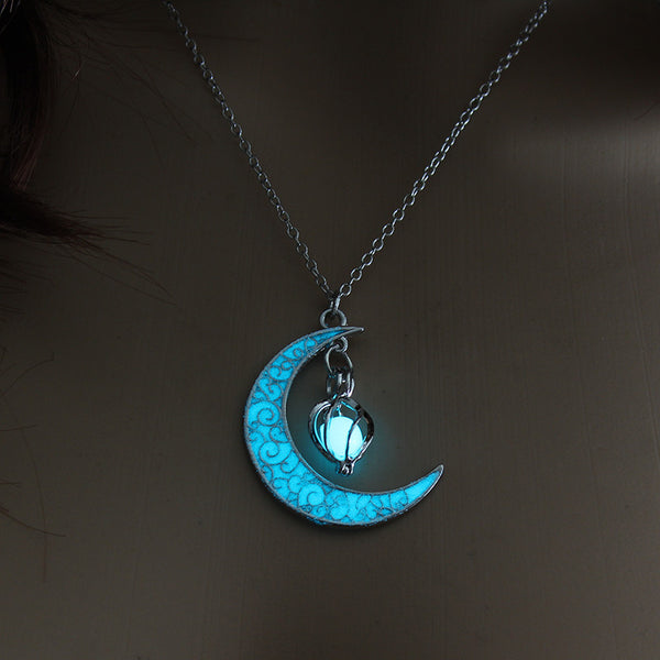 Collar Colgante Luminoso Plateado - Cadena de Plata