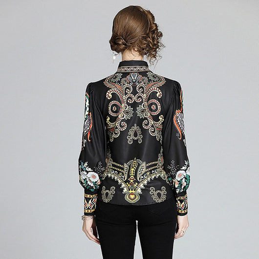 Blusa Estampada de Manga Larga para Mujer - Image 10