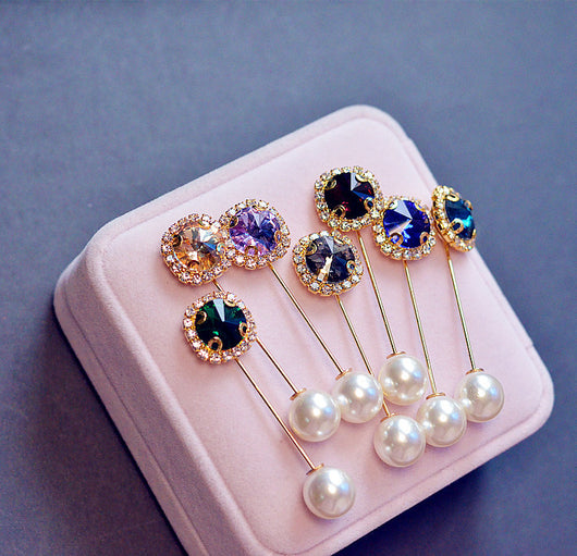 Broche Cristal Perla con Palabra - Pasador Elegante para Bufanda - Image 5