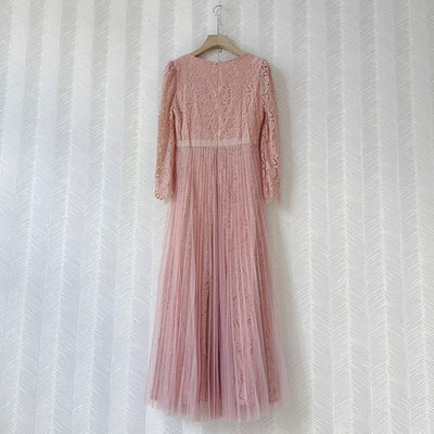 Vestido Retro Elegante con Encaje y Cuello Cuadrado para Fiestas - Image 6