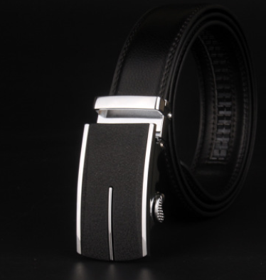 Cinturón de Cuero para Hombre con Hebilla de 8 Caracteres - Estilo Casual Moderno - Image 6