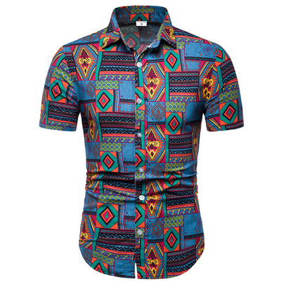 Camisa Estampada Casual de Verano para Hombre - Talla Grande - Image 8
