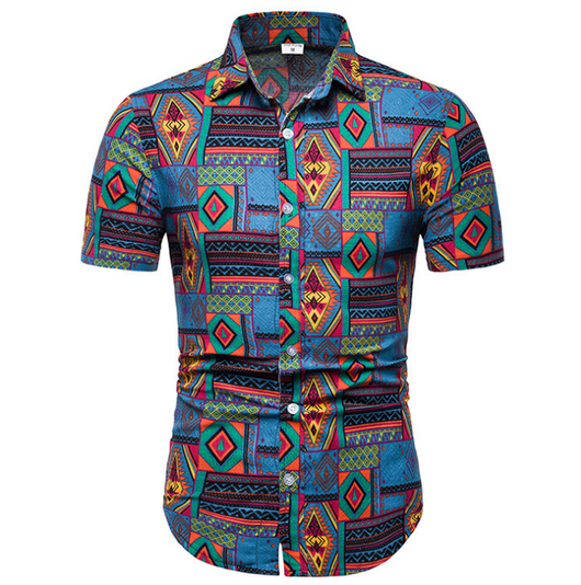 Camisa Estampada Casual de Verano para Hombre - Talla Grande - Image 8