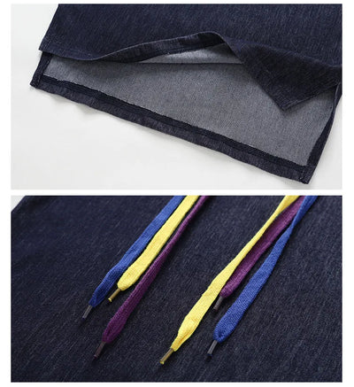Vestido Infantil Manga Larga Arcoíris en Denim Sólido - Image 15