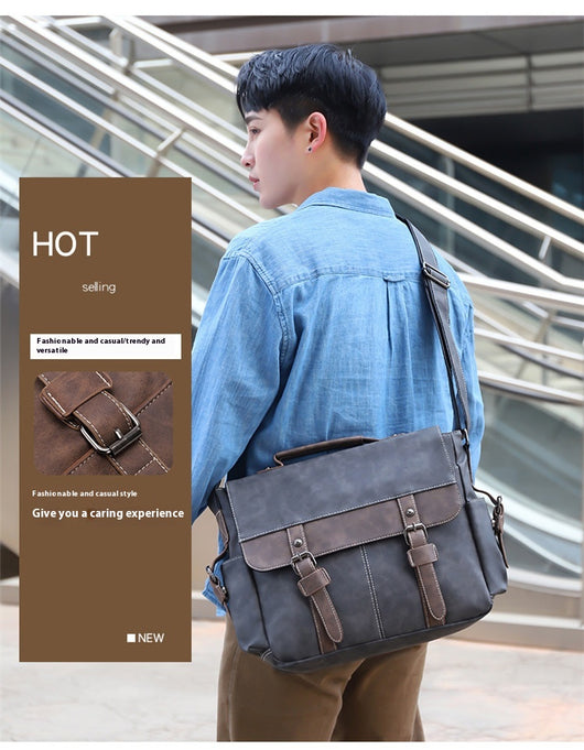 Bolso Bandolera de Cuero PU Retro para Hombre - Estilo Casual Trendy - Image 29
