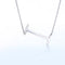 Fabulous Rose Dorado Plated Stainless Steel Initial Letter Pendant Necklace Plateado I