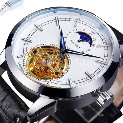 Reloj Mecánico Hueco para Hombre - Diseño Casual Elegante