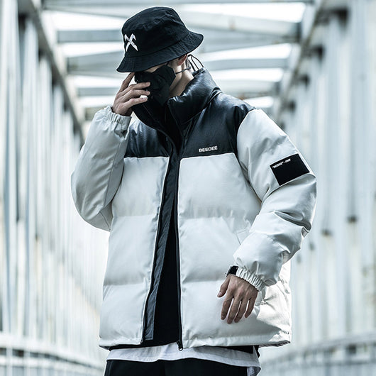 Chaqueta de Algodón con Cuello Alzado en Cuero PU - Estilo Moderno para Hombre - Image 3