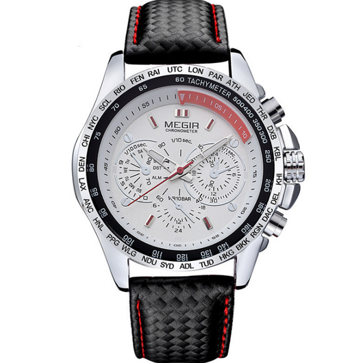 Reloj de Lujo para Hombre 1010 - Correa de Cuero, Resistente al Agua 3ATM - Image 7