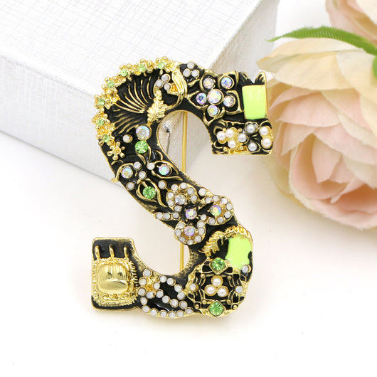 Broche Personalizado con Iniciales en Perlas - Alfiler Elegante para Mujer - Image 33