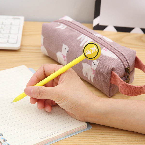 Estuche Portátil de Lona para Lápices y Accesorios