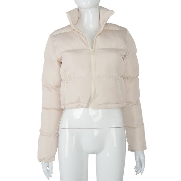 Abrigo Corto de Invierno para Mujer con Cuello Alto y Cordones - Image 24