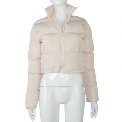 Abrigo Corto de Invierno para Mujer con Cuello Alto y Cordones - Image 24