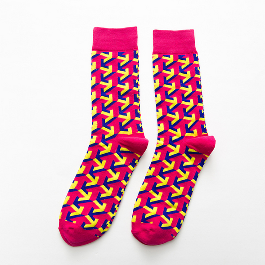 Calcetines Cortos Estampado Geometría Pollo Divertidos de Algodón - Image 6