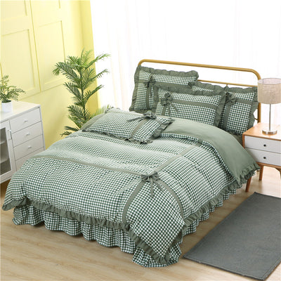 Conjunto de Pijama Cuadrille Estilo Princesa Coreano de 4 Piezas con Encaje - Image 29