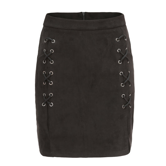 Falda Blanca Ajustada con Bandage Estilo A-Line
