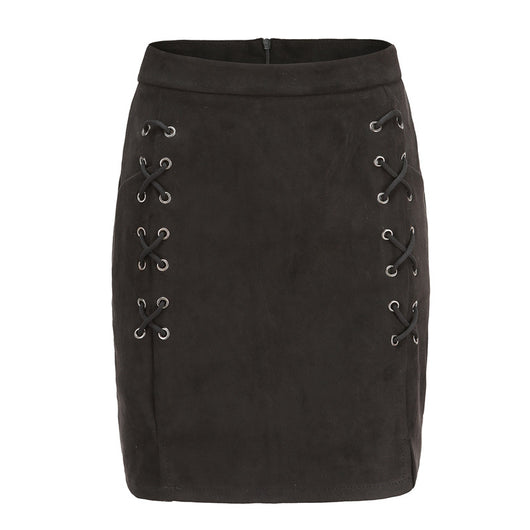 Falda Blanca Ajustada con Bandage Estilo A-Line