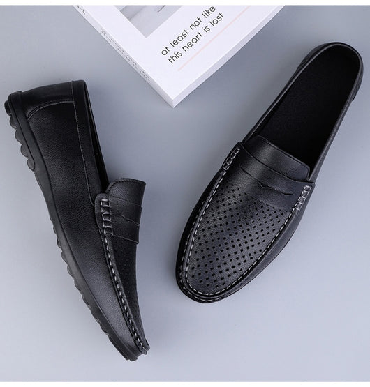 Mocasines Hombre Cuero Microfiber con Diseño Calado - Image 10