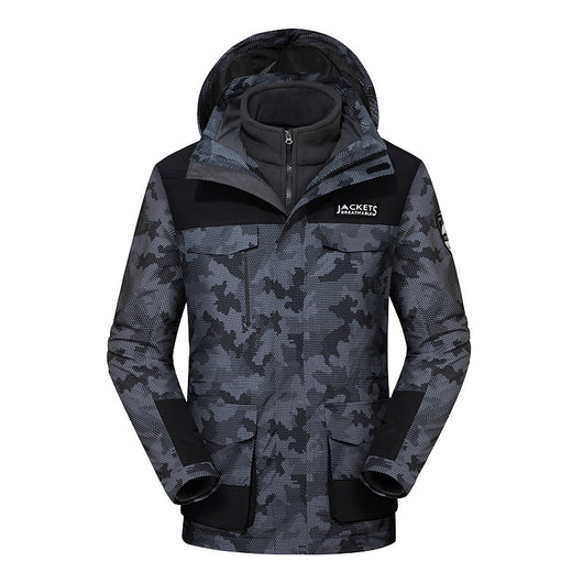 Chaqueta de Esquí para Hombre Impermeable Térmica Softshell Resistente al Viento - Image 9